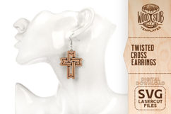Twisted Cross Earrings, Boho earrings, Cross svg Product Image 5