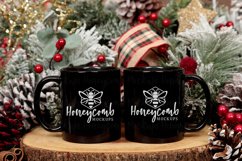 Two 11oz Black Mugs Christmas Mockup, Two Mugs Product Image 1