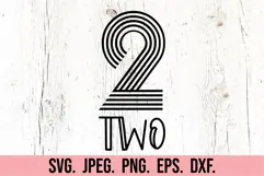 2nd Birthday Girl SVG - 2nd Birthday Retro - Two Birthday Product Image 5