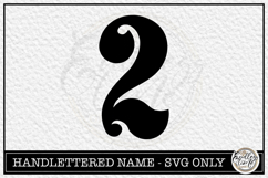 Vintage Number 2 SVG | Antique Postal Cancellation Number Product Image 1