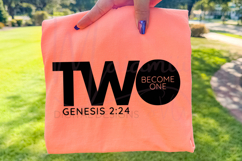 Two Become One SVG, Genesis 2:24 SVG, Wedding Bible Verse SV Product Image 3