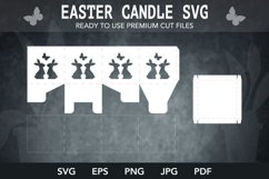 Easter tea light template SVG I Easter paper cut SVG Product Image 2