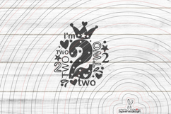 I'm two cutting file SVG DXF Product Image 1