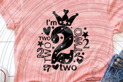 I'm two cutting file SVG DXF Product Image 3