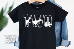 2nd Birthday Boy Dinosaur SVG - Two Dinosaur Shirt PNG 2 Product Image 3