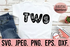 2nd Birthday Girl Flower SVG - Two Second Floral Shirt SVG Product Image 2