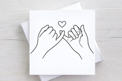 Two Hands Gently Linking Pinky Fingers, Mother's Day SVG Product Image 2