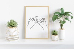 Two Hands Gently Linking Pinky Fingers, Mother's Day SVG Product Image 3