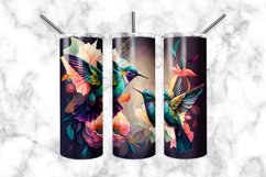Hummingbird Watercolor 20 oz Skinny Tumbler Product Image 2