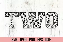 2nd Birthday Girl SVG - Two Leopard Print Birthday Girl SVG Product Image 1
