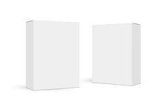 Two Paper Rectangular Packaging Boxes, Side View Product Image 1