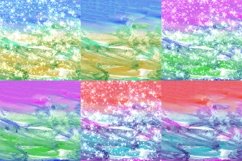 Two Tone Dry Brush Flicks Watercolor Digital Papers Glitter Product Image 2