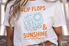 Two-Tone Summer Beach Doodles SVG PNG Product Image 3