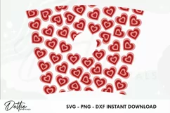 Love Hearts Starbucks 24oz Acrylic Tumbler Cup Wrap Vector Product Image 2