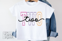 Two Birthday Girl Varsity SVG - 2nd Birthday Shirt PNG Product Image 3