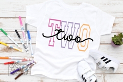 Two Birthday Girl Varsity SVG - 2nd Birthday Shirt PNG Product Image 4
