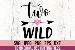 Two Wild 2nd Birthday Girl Shirt SVG - Second Birthday Two Product Image 1