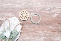 Spring Flower Earrings Laser Cut. Product Image 2