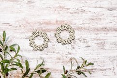 Spring Flower Earrings Laser Cut. Product Image 2