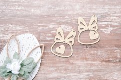 Easter Bunny Earrings Laser Cut. Bunny Laser Cut Silhouette. Product Image 2