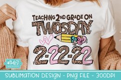 Teaching 2nd Grade On Twosday Sublimation PNG Product Image 4
