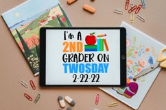 I&#039;m a Second Grader on Twosday Sublimation PNG for tshirts mugs tote