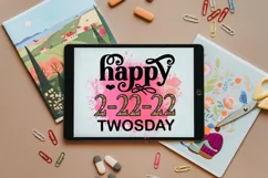 TWOSDAY TUESDAY FEBRUARY 2022 SUBLIMATION DESIGN- TWOSDAY TUESDAY TEACHER SCHOOL SUBLIMATION