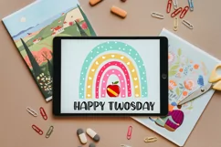 TWOSDAY TUESDAY FEBRUARY 2022 SUBLIMATION DESIGN- TWOSDAY TUESDAY TEACHER SCHOOL SUBLIMATION