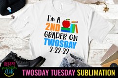 I&#039;m a Second Grader on Twosday Sublimation PNG for tshirts mugs tote