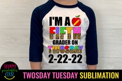 Fifth Grader Twosday Sublimation PNG I 2-22-22 Fifth Grader