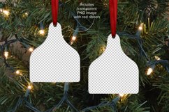 Double Sided Cow Tag Ornament Mockup - PSD, PNG, JPG Product Image 5