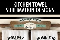 Pink Holiday Owls Kitchen Towel Sublimation Designs Product Image 6