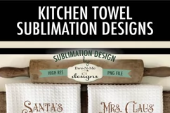 Mrs Claus Cocoa Vintage Mug Sublimation Towel Design PNG Product Image 6