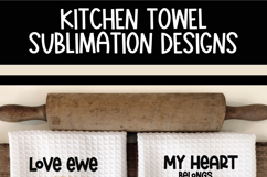 Valentine Sheep Sublimation Kitchen Towel Designs Product Image 6