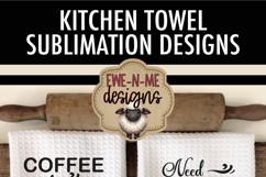 Coffee Mug Plaid Bow Daisy Kitchen Towel Sublimation Designs Product Image 6