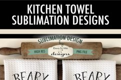 Black Bear Christmas | Kitchen Towel Sublimation Designs Product Image 6