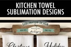 Poinsettia Jars Christmas Kitchen Towel Sublimation Designs Product Image 6