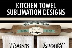 Witch Moon Halloween Kitchen Towel Sublimation Designs Product Image 4