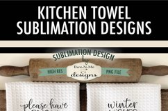 Cute Snowman Kitchen Towel Sublimation Designs Product Image 6