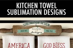 Patriotic Flowers Wash Tub - Sublimation Dish Towel Designs Product Image 4