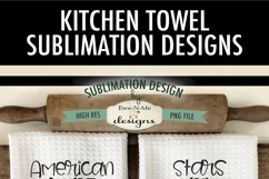 Patriotic Hearts and Stars - Sublimation Dish Towel Designs Product Image 4