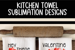 Valentine Pigs and Balloons Sublimation Kitchen Towel Design Product Image 6