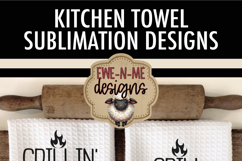 Grill Master Chillin Fathers Day - Sublimation Kitchen Towel Product Image 6