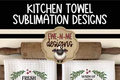 Hot Cocoa and Cookies KitchenTowel Sublimation PNG Files Product Image 6