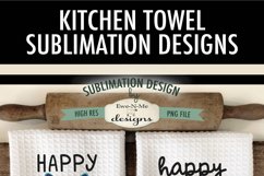 Floral Easter Bunnies with Tail | Kitchen Towel Sublimation Product Image 6
