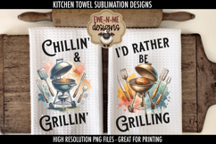 Grilling BBQ Fathers Day - Sublimation Kitchen Towel Product Image 1