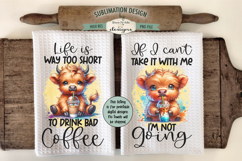 Highland Cow Kitchen Towel Bundle | 16 PNG Files Product Image 10