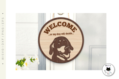 Layered Laser Cut Dog Door Signs | Funny Welcome Signs SVG Product Image 4
