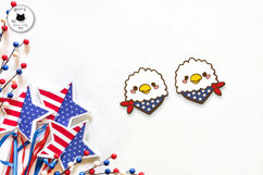 Kawaii 4th of July Stud Earrings | Patriotic Laser SVG Product Image 4