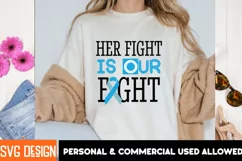 Her Fight Is Our Fight - Breast Cancer Awareness SVG Product Image 3
